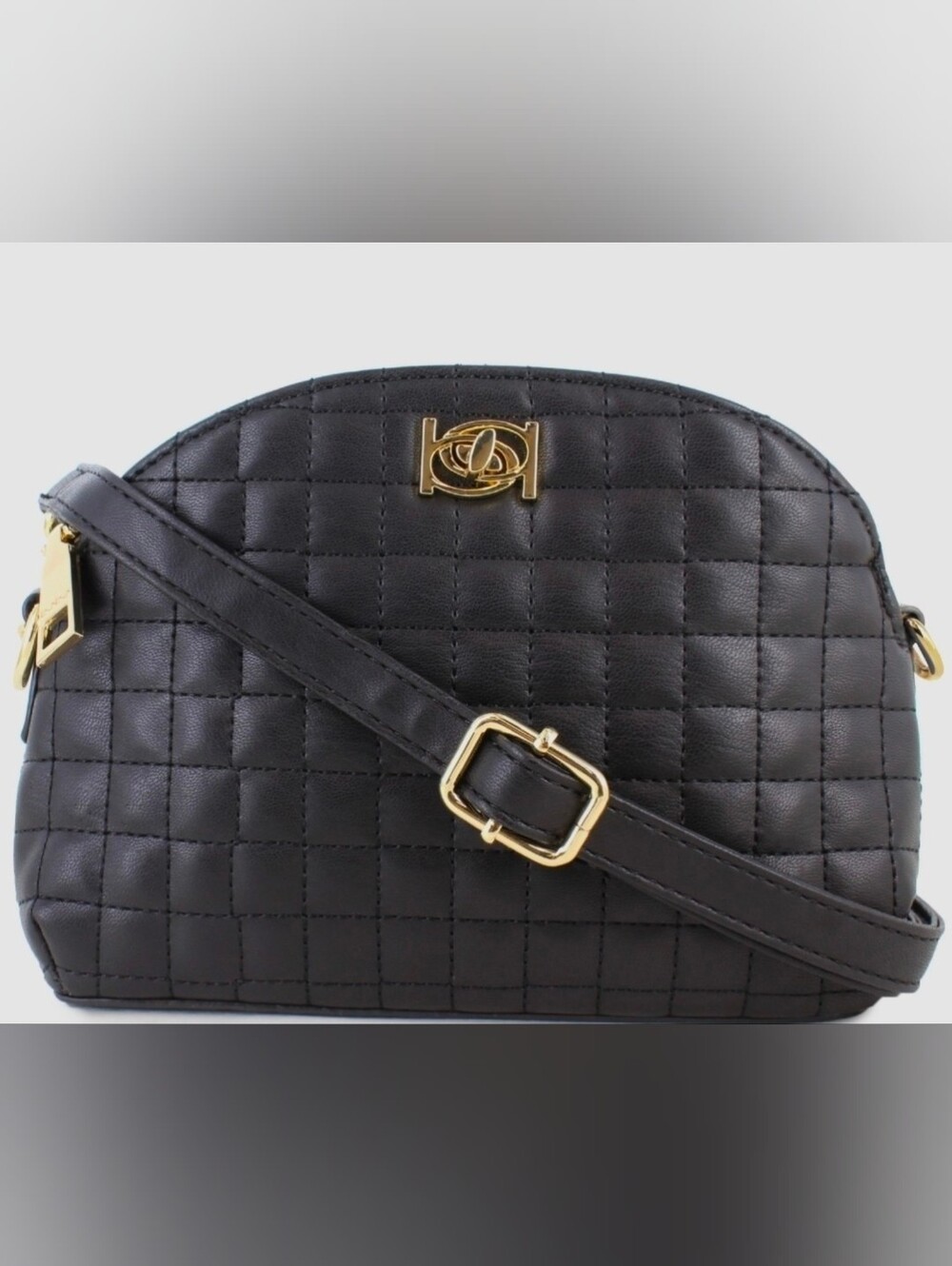 💕$12 Bundled bebe Quilted Black Crossbody Bag with Gold Hardware
